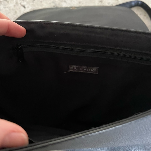 Primark Black Crossbody Bag with Silver Zipper Accents - Picture 3 of 5